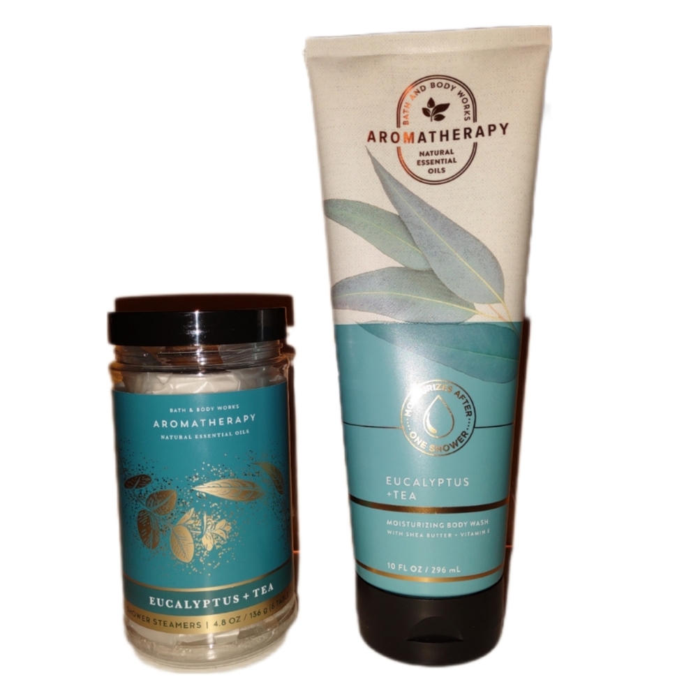 Eucalyptus Tea Aromatherapy Shower Steamers And Moisturizing Body Wash 2ct Set